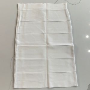 BCBG white bandage skirt